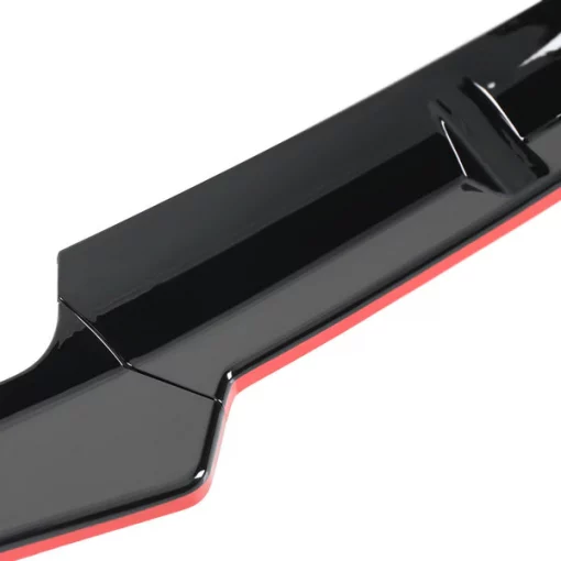 19-20 Mercedes Benz W205 Front Bumper Lip Glossy Black With Red Trim