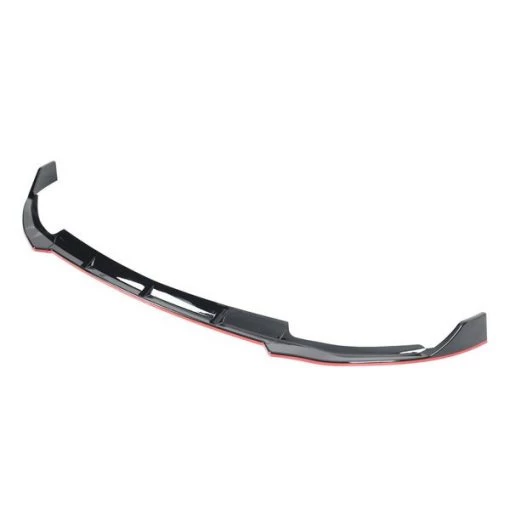 19-20 Mercedes Benz W205 Front Bumper Lip Glossy Black With Red Trim