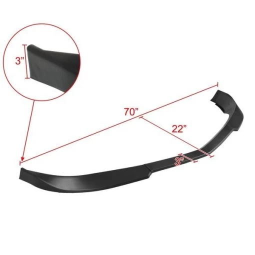 V6 FRONT BUMPER LIP – MATTE BLACK