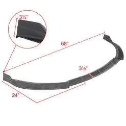 Spec-D Tuning 14-16 Toyota Corolla L And Le Front Bumper Lip Matte Black 6 14-16 Toyota Corolla L And Le Front Bumper Lip Matte Black