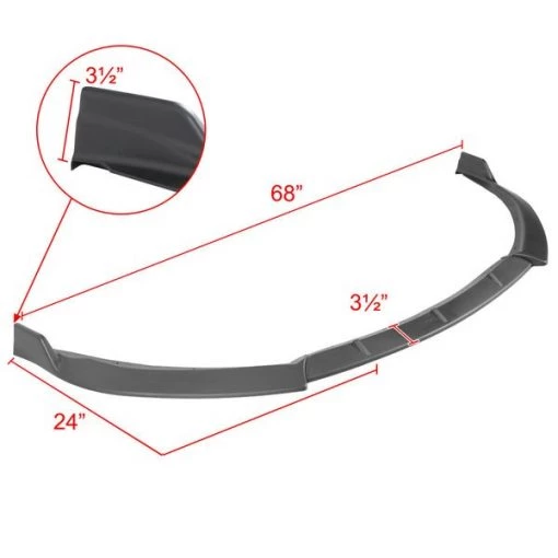 14-16 Toyota Corolla L And Le Front Bumper Lip Matte Black