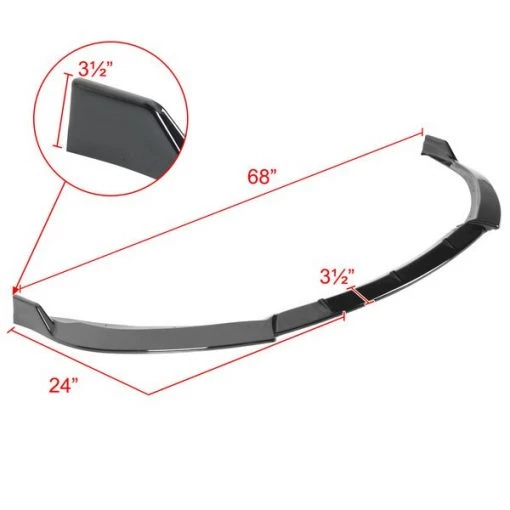 14-16 Toyota Corolla L And Le Front Bumper Lip Glossy Black