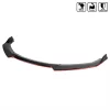 Spec-D Tuning 16-19 Honda Civic Front Bumper Lip Glossy Black With Red Trim