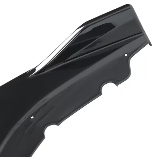 16-19 Honda Civic Front Bumper Lip Glossy Black With Red Trim