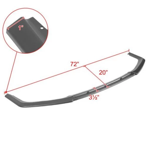 17-21 Honda Civic Hatchback Front Bumper Lip Matte Black