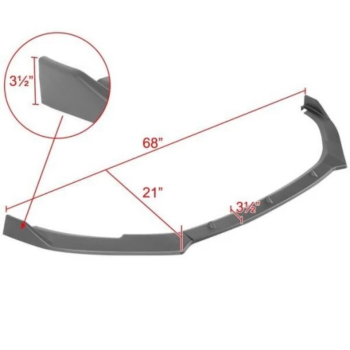 GTI FRONT BUMPER LIP – MATTE BLACK