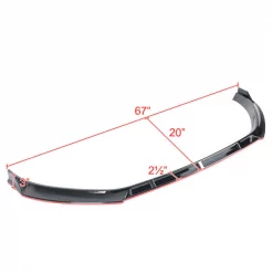 14-17 Volkswagen Golf Front Bumper Lip Glossy Black With Red Trim