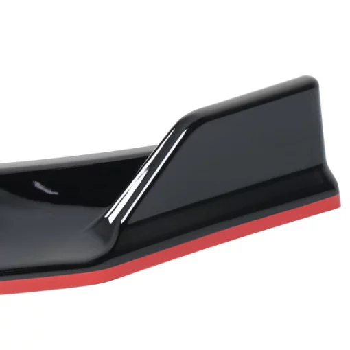 14-17 Volkswagen Golf Front Bumper Lip Glossy Black With Red Trim