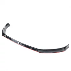 14-17 Volkswagen Golf Front Bumper Lip Glossy Black With Red Trim