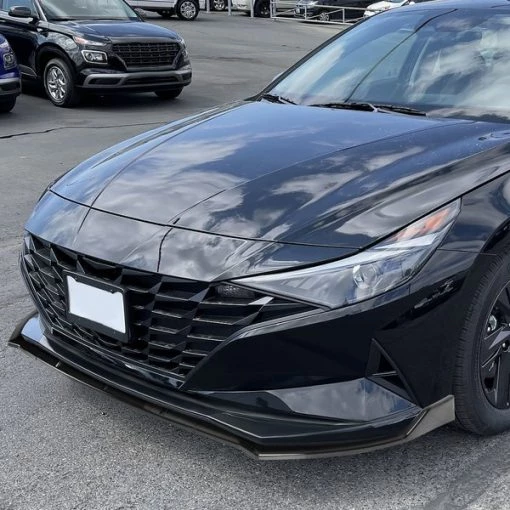 21-Up Hyundai Elantra Front Bumper Lip Glossy Black
