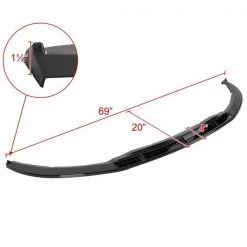 V6. GT. BOSS 302 ALL MODELS FRONT BUMPER LIP GLOSSY BLACK