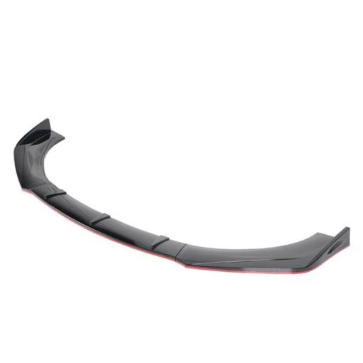 All All All Universal Front Bumper Lip Glossy Black With Red Trim