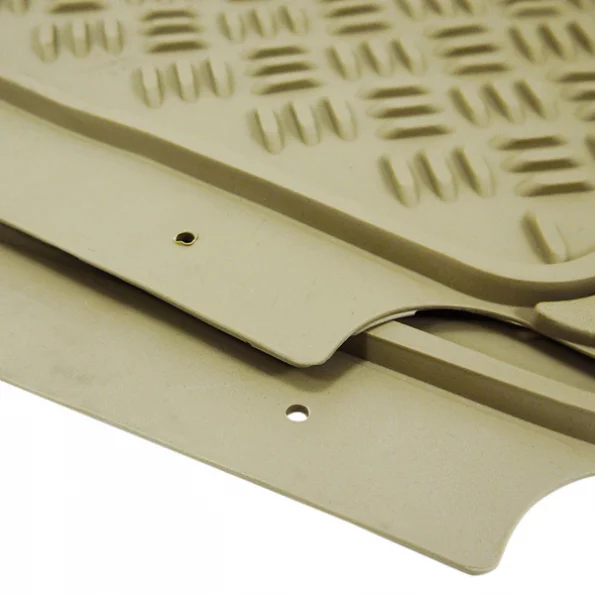 Pvc 3D Print Floor Mat Beige 3 Pieces