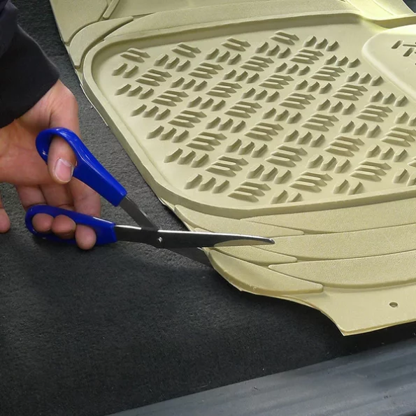 Pvc 3D Print Floor Mat Beige 3 Pieces