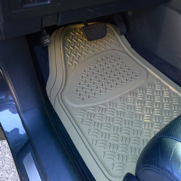 Pvc 3D Print Floor Mat Beige 3 Pieces