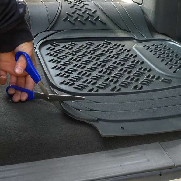 Pvc 3D Print Floor Mat Black 3 Pieces