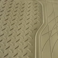 Pvc 3D Print Floor Mat Beige 3 Pieces + Trunk Piece