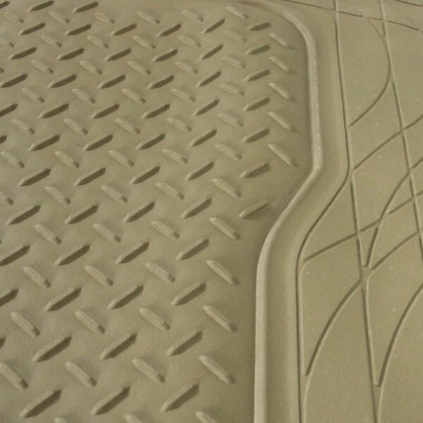 Pvc 3D Print Floor Mat Beige 3 Pieces + Trunk Piece