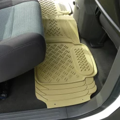 Pvc 3D Print Floor Mat Beige 3 Pieces + Trunk Piece
