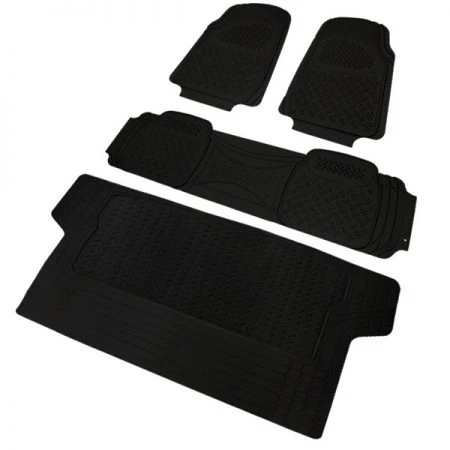 Spec-D Tuning Pvc 3D Print Floor Mat Black 3 Pieces + Trunk Piece