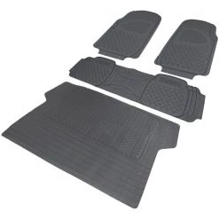 Pvc 3D Print Floor Mat Grey 3 Pieces + Trunk Piece