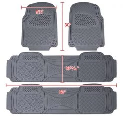 Spec-D Tuning Pvc Floor Mat 4 Pieces Set Grey 9 Pvc Floor Mat 4 Pieces Set Grey