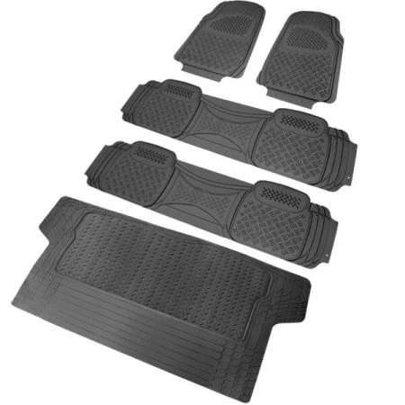 Spec-D Tuning Pvc Floor Mat 4 Pieces Set Grey + Trunk Piece