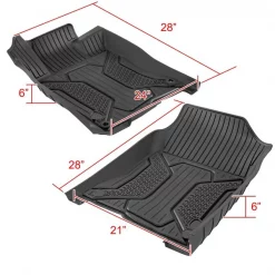 FLOOR MATS INJECITION TPE 5 PIECE 2 FRONT 3 BACK, 5PK