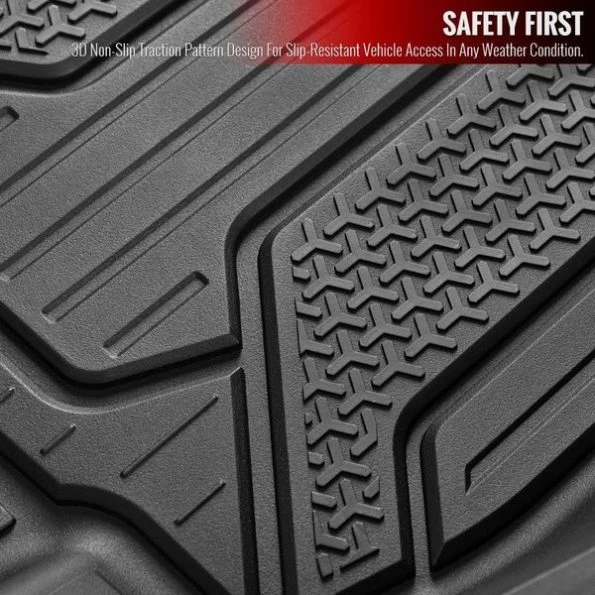 FLOOR MATS INJECITION TPE 5 PIECE 2 FRONT 3 BACK, 5PK