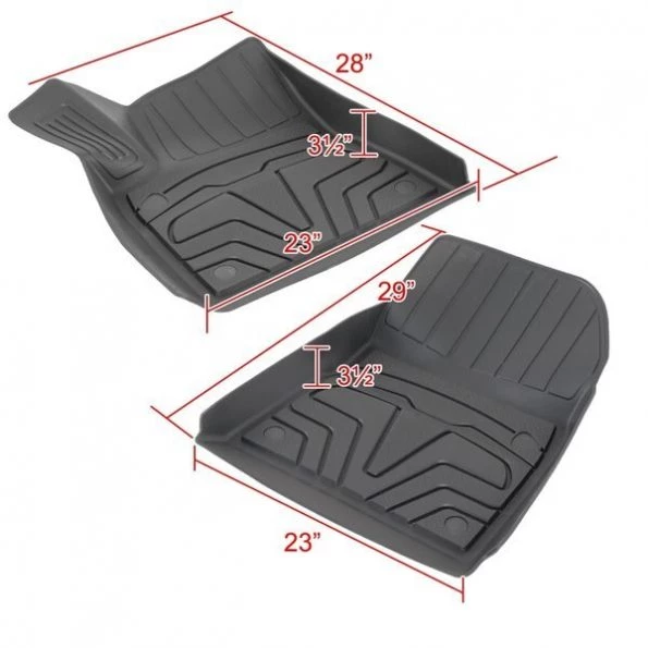 FLOOR MATS INJECITION TPE 3 PIECE 2 FRONT 1 BACK, 3PK