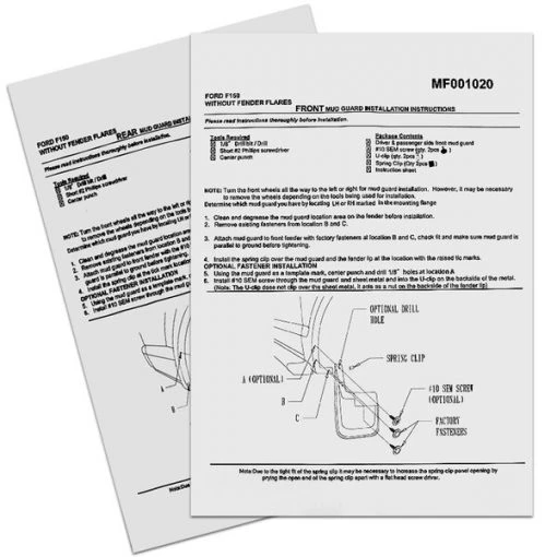 15-16 Ford F150 Mudguard With Flares