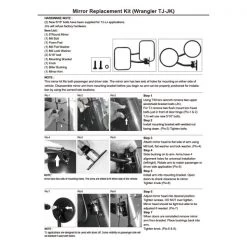 07-Up Jeep Wrangler Side Mirror- Round