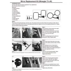 07-Up Jeep Wrangler Side Mirror- Square