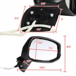 12-15 Honda Civic Side Mirror-Right- 3 Wires, Power Glossy Black