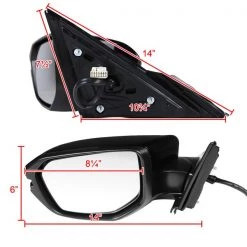 16-18 Honda Civic Side Mirror, RMV-CV16HP7-B-MP-L