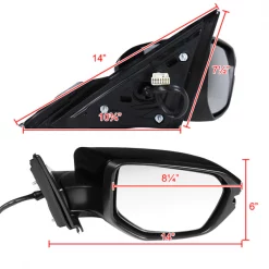 16-18 Honda Civic Side Mirror, RMV-CV16HP7-B-MP-R