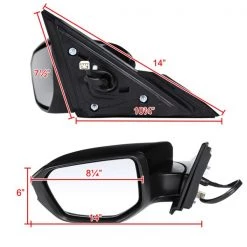 16-18 Honda Civic Side Mirror-Left- 3 Wires, Power Glossy Black