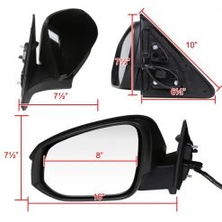 14-16 Toyota Highlander Side Mirror, RMV-HLDR14HP5-B-MP-L