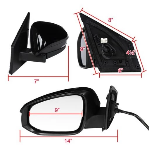 13-15 Toyota Rav4 Side Mirror, RMV-RAV413HP7-B-MP-L