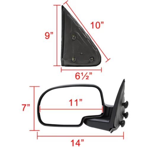 99-02 Chevrolet Silverado Mirror-Manual-Left – Also Fit 99-06 Sierra