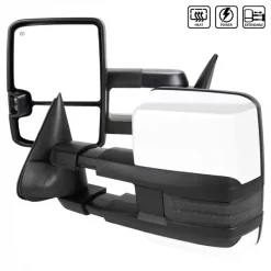 Spec-D Tuning 88-98 ChevyC10 TwngMirror ChrmCvr Pwr Htd Smk LED, RMX-C1088G2GLEDHP-FS