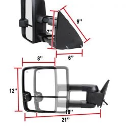 88-98 Chevrolet C10 Towing Mirrors- Power-Heated LED Style