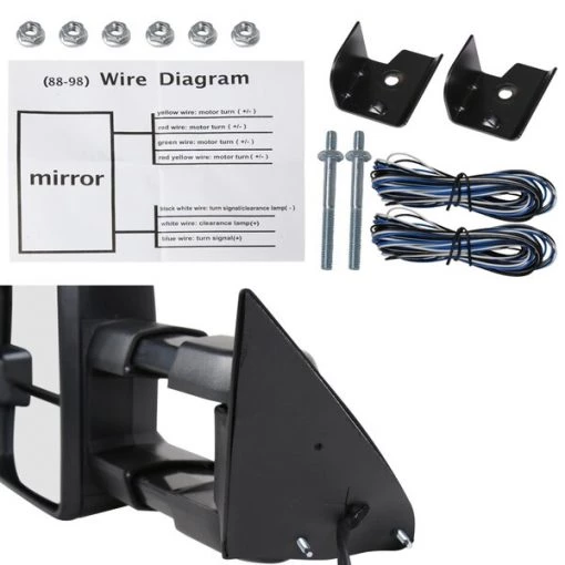 88-98 Chevrolet C10 Towing Mirrors- Power-Heated LED Style