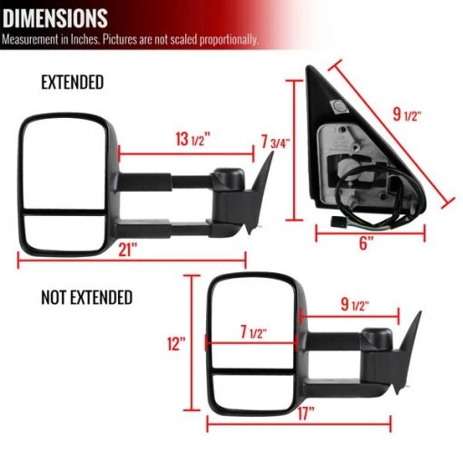 88-98 Chevrolet C10 Towing Mirrors – Power