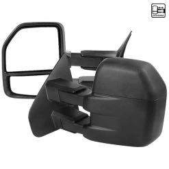 Spec-D Tuning 04-14 Ford F150 Towing Mirrors Black Texture- Manual