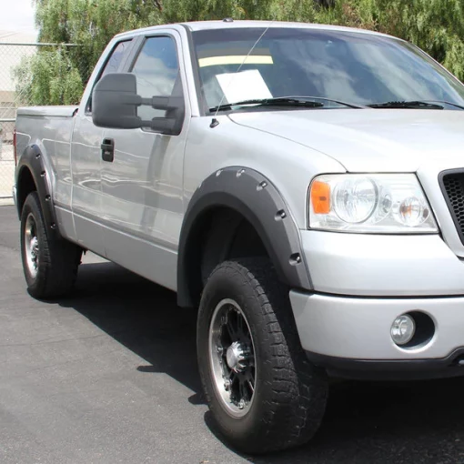 04-14 Ford F150 Towing Mirrors Black Texture- Manual