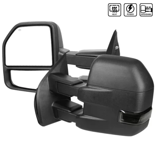 15-17 Ford F150 Towing Mirrors-Black Texture, RMX-F15015F3GH-P-FS