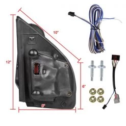 15-17 Ford F150 Towing Mirrors-Black Texture, RMX-F15015F3GH-P-FS