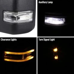 15-17 Ford F150 Towing Mirrors-Black Texture, RMX-F15015F3H-P-FS