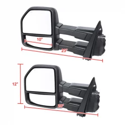 15-17 Ford F150 Towing Mirrors-Black Texture, RMX-F15015F3H-P-FS